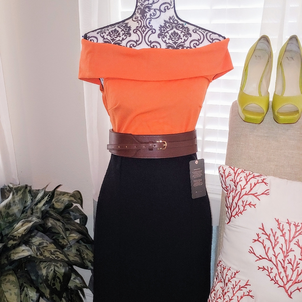 Orange cutout bodysuit New size 10